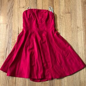 NWT Lulus strapless red dress